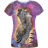 Zebra Lovers Splatter All Over Womens T Shirt