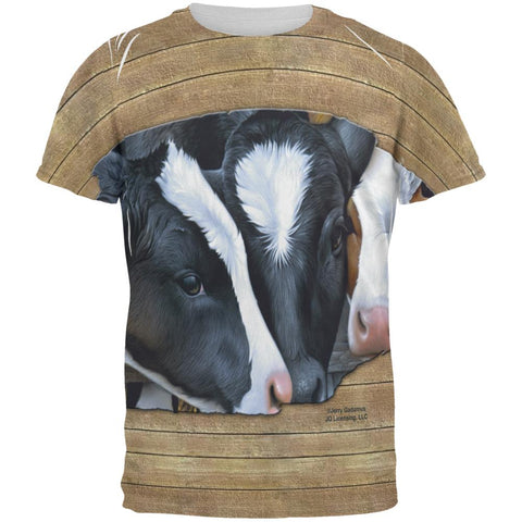 Queens of the Dairy Farm Cows All Over Mens T Shirt
