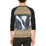Queens of the Dairy Farm Cows Mens Raglan T Shirt