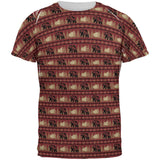 Grizzly Bear Adirondack Pattern Red All Over Mens T Shirt