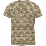Grizzly Bear Adirondack Pattern Tan All Over Mens T Shirt