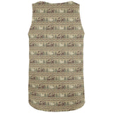 Grizzly Bear Adirondack Pattern Tan All Over Mens Tank Top