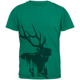 Elk In The Woods Silhouette Mens T Shirt front view