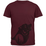 Howling Wolf Moon Silhouette Mens T Shirt