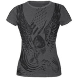 Screaming Eagle American Flag Juniors Soft T Shirt  front view