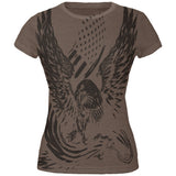 Screaming Eagle American Flag Juniors Soft T Shirt  front view