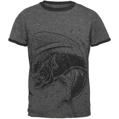Dorado Mahi Mahi Dolphin Fish Mens Ringer T Shirt