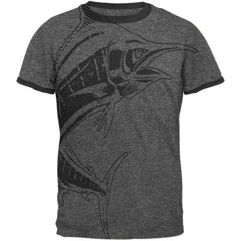 Marlin Deep Sea Predator Mens Ringer T Shirt