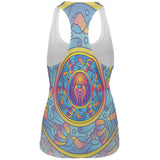 Mandala Trippy Stained Glass Jellyfish All Over Womens Work Out Tank Top