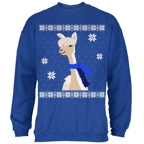 Big Alpaca Scarf Ugly Christmas Sweater Mens Sweatshirt