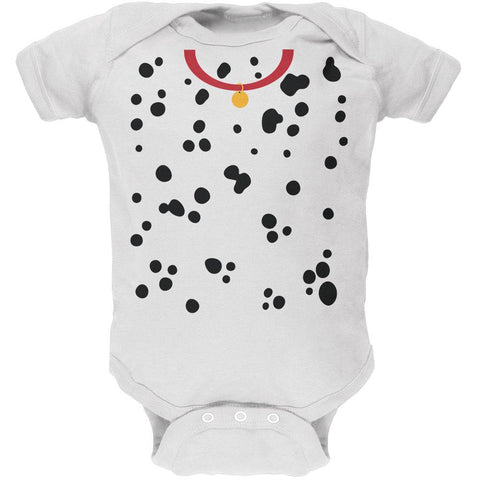 Halloween Dalmatian Puppy Costume Soft Baby One Piece Red Collar