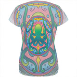 Mandala Trippy Stained Glass Octopus All Over Womens T Shirt