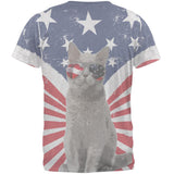 4th Of July Meowica America Patriot Cat Mens Soft T Shirt