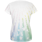 My Spirit Animal Unicorn Pastel Rainbow All Over Womens T Shirt