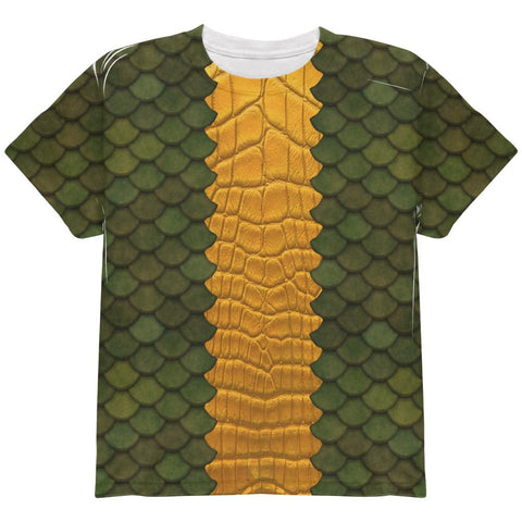Halloween Green Dragon Costume All Over Youth T Shirt