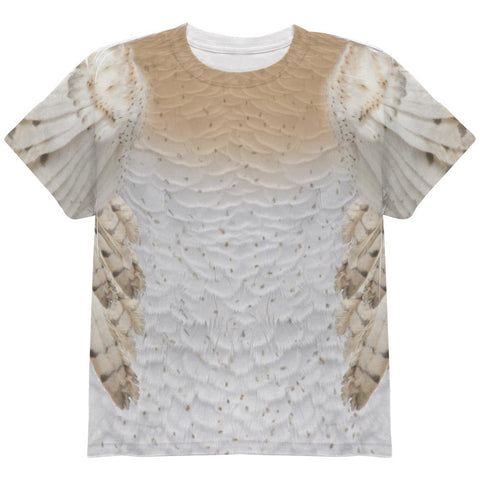 Halloween Barn Owl Costume All Over Youth T Shirt