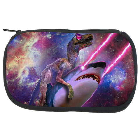 Velociraptor Laser Shark Galaxy Funny Makeup Bag