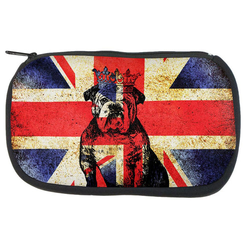 English British Bulldog Crown Grunge Flag Makeup Bag
