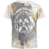 I Shih Tzu Not Funny Splatter Grunge Mens T Shirt
