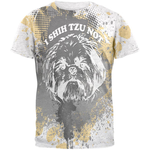 I Shih Tzu Not Funny Splatter Grunge Mens T Shirt