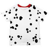 Dog Dalmatian Costume Red Collar All Over Toddler T Shirt