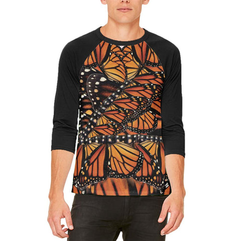 Halloween Monarch Butterfly Costume Mens Raglan T Shirt