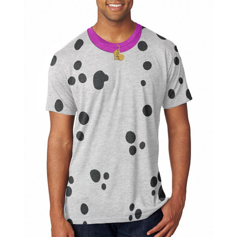 Valentine's Day Dog Dalmatian Costume Pink Collar Be Mine All Over Mens T Shirt