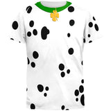 St Patrick's Day Dog Dalmatian Costume Green Collar Shamrock All Over Mens T Shirt