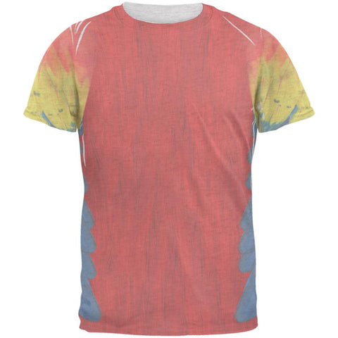 Halloween Costume Scarlet Macaw Parrot Feathers Costume Mens T Shirt