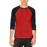 Halloween Costume Scarlet Macaw Parrot Feathers Costume Mens Raglan T Shirt