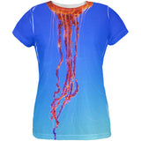 Halloween Orange Nettle Jellyfish Costume All Over Womens T Shirt