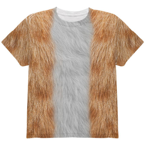 Halloween Orange Cat Costume All Over Youth T Shirt