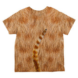 Halloween Orange Cat Costume All Over Toddler T Shirt