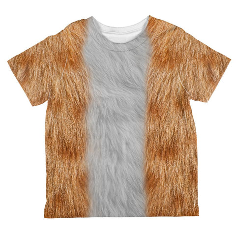 Halloween Orange Cat Costume All Over Toddler T Shirt