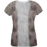 Halloween Grey Cat Costume All Over Womens T Shirt