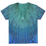 Halloween Costume Blue & Yellow Parrot Macaw Costume All Over Youth T Shirt