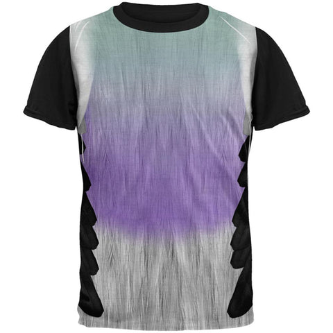Halloween Pigeon Costume All Over Mens Black Back T Shirt