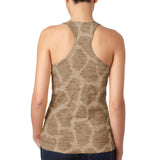Halloween Giraffe Pattern Costume Juniors Burnout Racerback Tank Top