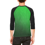 Halloween Green Earth Dragon Scales Costume Mens Raglan T Shirt
