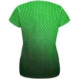 Halloween Green Earth Dragon Scales Costume All Over Womens T Shirt