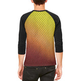 Halloween Red Fire Dragon Scales Costume Mens Raglan T Shirt
