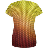 Halloween Red Fire Dragon Scales Costume All Over Womens T Shirt