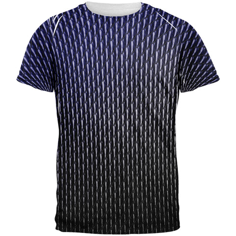 Halloween Black Shadow Dragon Scales Costume All Over Mens T Shirt front view
