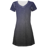 Halloween Black Shadow Dragon Scales Costume All Over Juniors Beach Cover-Up Dress  front view