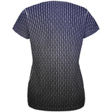 Halloween Black Shadow Dragon Scales Costume All Over Womens T Shirt