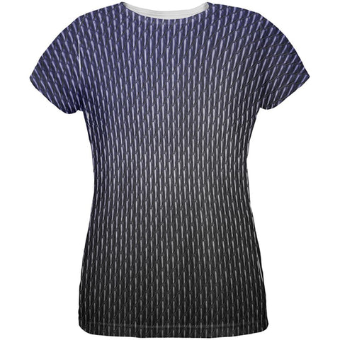 Halloween Black Shadow Dragon Scales Costume All Over Womens T Shirt