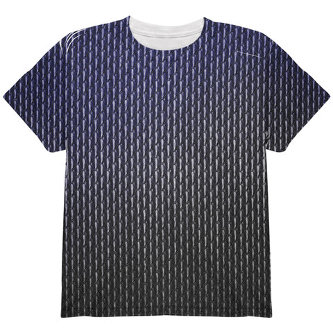 Halloween Black Shadow Dragon Scales Costume All Over Youth T Shirt front view