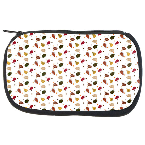 Autumn Leaves Pattern Makeup Bag  front view