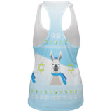 Ugly Christmas Sweater Llama Llamakkah Hanukkah All Over Womens Work Out Tank Top