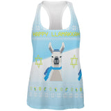 Ugly Christmas Sweater Llama Llamakkah Hanukkah All Over Womens Work Out Tank Top